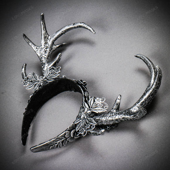 Antelope Devil Animal Deer Horn Headband - Silver - Picture 7 of 10